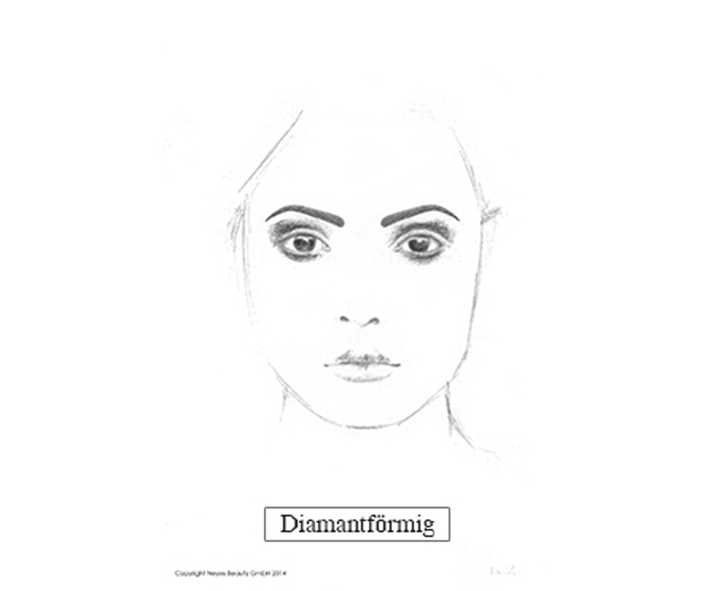 Gesicht Mit Brauen Diamantfoermig Neyes Brows