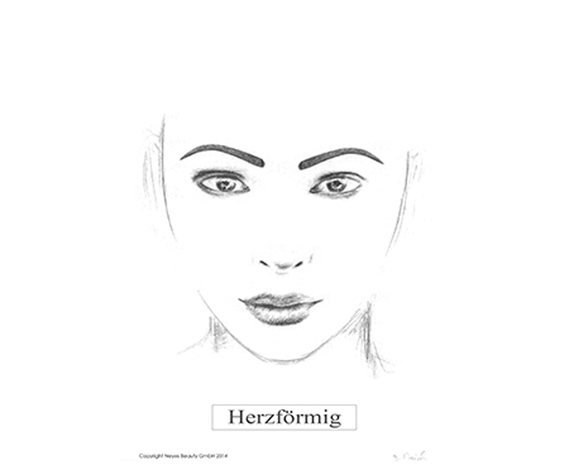 Gesicht Mit Brauen Herzfoermig Neyes Brows