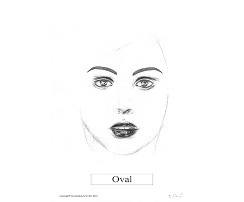 Gesicht Mit Brauen Oval Neyes Brows