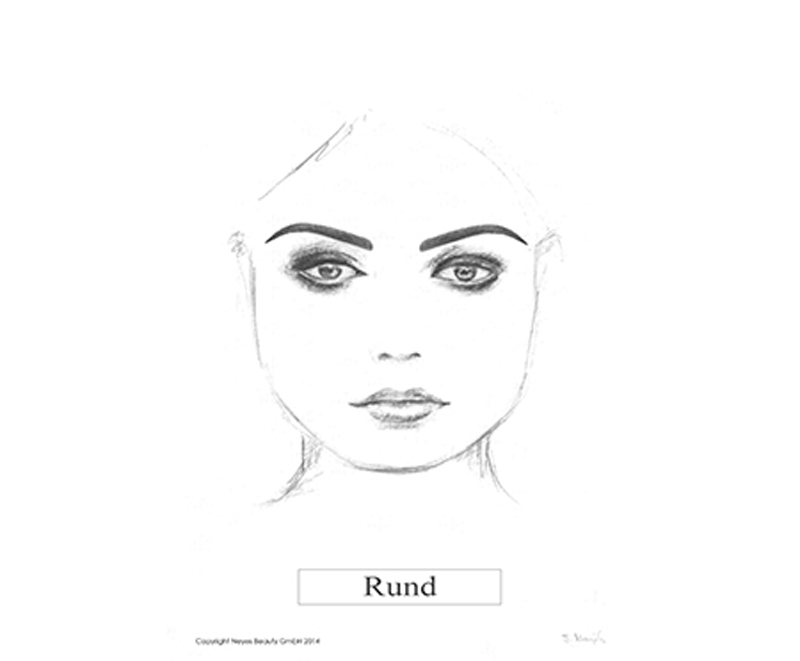 Gesicht Mit Brauen Rund Neyes Brows