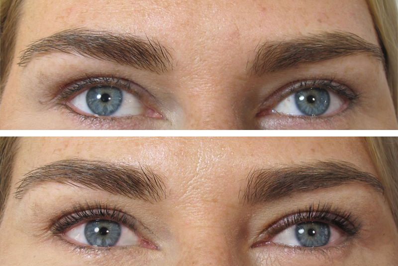 Wimpern Lifting Augen ohne Wimpern Lifting und mit Wimpernlifting